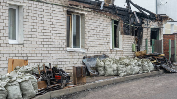 Professional Fire Damage Repair technician working in Black Diamond, FL